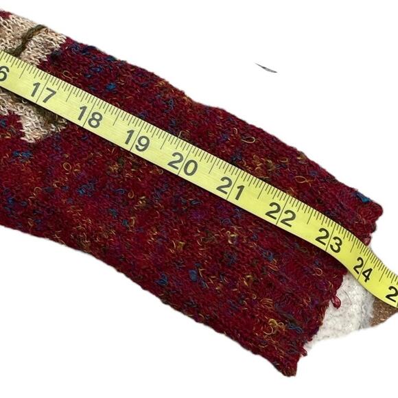 Coldwater Creek Maroon textured fall long sleeve mock neck knit sweater - Picture 8 of 9